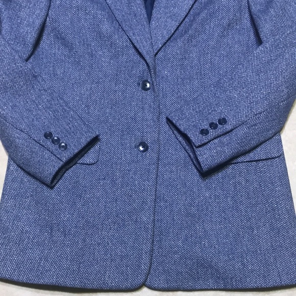 ORVIS Blue Wool Tweed Blazer - Picture 3 of 13